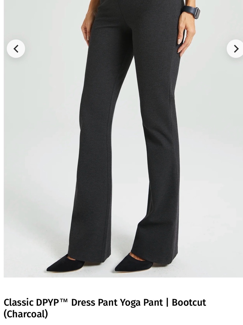 Betabrand Charcoal Bootcut Dress Pant